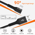 PD 18W MFi Right Angle Lightning Cable Braided IPhone Charger Cord L Shape