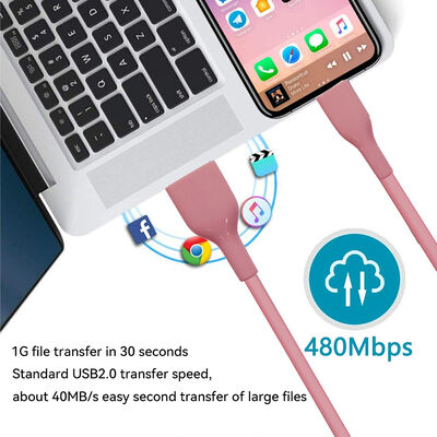 3A Fast Charging USB A to Type C Cable Yellow 1m Durable Data Sync Cord
