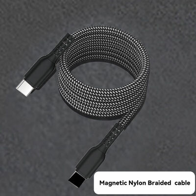 Magnetic Braided USB-C Cable Tangle Free Fast Charging Durable Cord For Laptop Phone