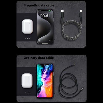 Magnetic Braided USB-C Cable Tangle Free Fast Charging Durable Cord For Laptop Phone