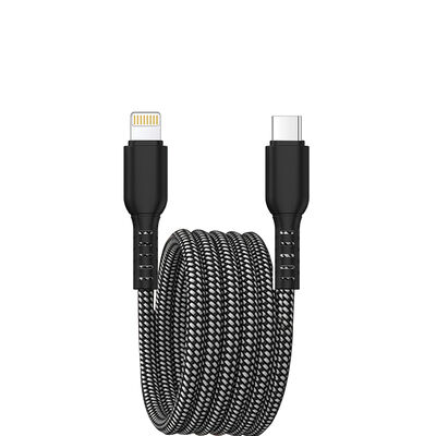 White Braided USB C to USB C Fast Charging Cable PD 100W Data Cord