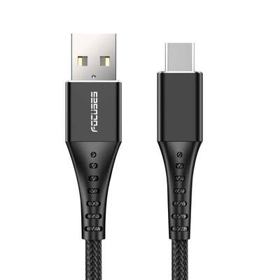 Focuses USB A To Type C Braided Fast Charging Cable Durable Nylon Cord For Iphone 15 Samsung Galaxy Android Devices