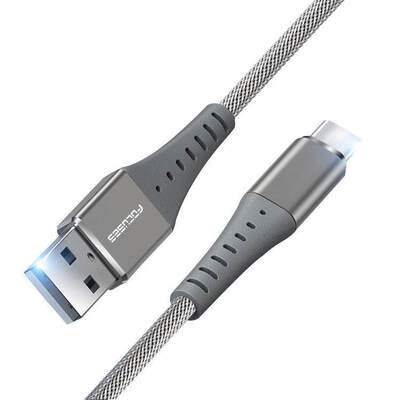 Focuses USB A To Type C Braided Fast Charging Cable Durable Nylon Cord For Iphone 15 Samsung Galaxy Android Devices
