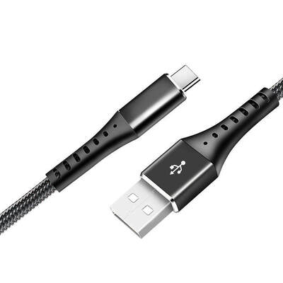 Focuses USB A To Type C Braided Fast Charging Cable Durable Nylon Cord For Iphone 15 Samsung Galaxy Android Devices