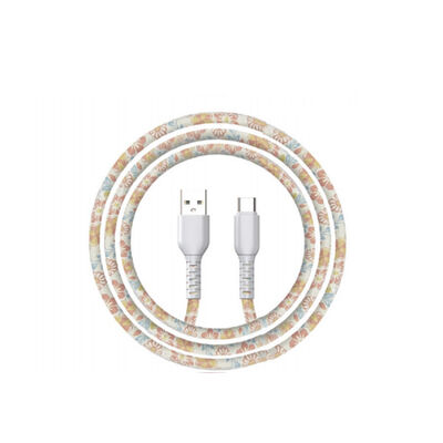 Focuses Glitter Pink USB A To Lightning Cable Fast Charging Braided Cord For Iphone Ipad