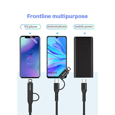 Focuses 2 In 1 USB C To USB C Cable With Lightning Adapter Fast Charging Sync Cord For Iphone Android