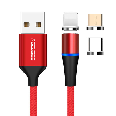 3 In 1 OD 3.5mm Magnetic Micro USB Cable For Data Transmission