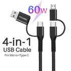 Focuses 4 In 1 5A Multifunctional USB Cable Fast Charging
