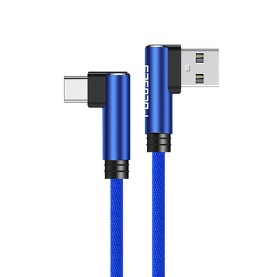 FOCUSES Curve Port USB 2.0 Type C Cable Right Angled USB C Cable