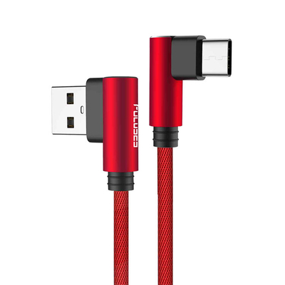 FOCUSES Curve Port USB 2.0 Type C Cable Right Angled USB C Cable