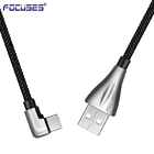 Zinc Alloy USB 2.0 Type C Cable USB Type C 90 Degree Cable Meta L Shaped