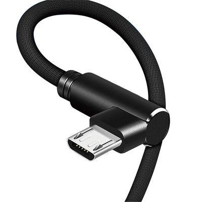 3A Micro USB Data Transfer Cable 90 Degree 3ft Micro USB Cable