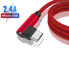 3A Micro USB Data Transfer Cable 90 Degree 3ft Micro USB Cable