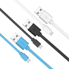 1M 2.4A Micro USB Data Transfer Cable Flat USB Charging Cable