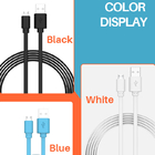 1M 2.4A Micro USB Data Transfer Cable Flat USB Charging Cable