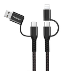 Tangle Free 1M Fast Charging Data Cable 4 In 1 USB Cable
