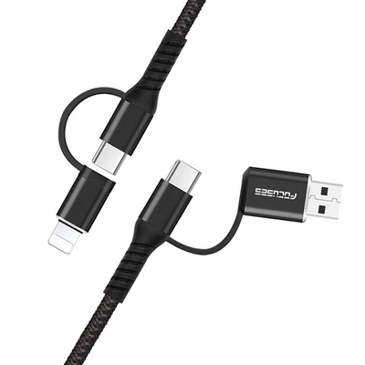 Tangle Free 1M Fast Charging Data Cable 4 In 1 USB Cable