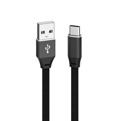 Flat Braided USB 2.0 Type C Cable OEM 3A Fast Charging Cable