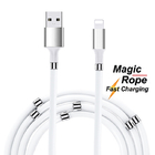TPE 2M Fast Charging Magnetic USB C Cable Self Winding