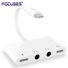 4 In 1 3A Iphone Charge And Headphone Splitter with Dual 3.5mm Jack