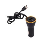 Short Circuit Protection QC3.0 18W USB C Car Charger With Spring Cable
