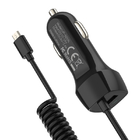 OEM 5V 3.4A Mobile Phone Car Charger With Spring Coiled Cable