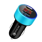 Digital Dispaly Smart OEM Rapid Phone Charger 36W QC3.0 Dual USB Car Charger