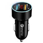 Digital Dispaly Smart OEM Rapid Phone Charger 36W QC3.0 Dual USB Car Charger