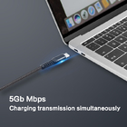 Durable Nylon Braided Charging Cable PD 60W 5Gbps USB C Cable