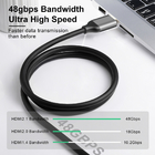 1.5M High Speed HDMI Cable Aluminium Alloy Housing 8k HDMI 2.1 Cable