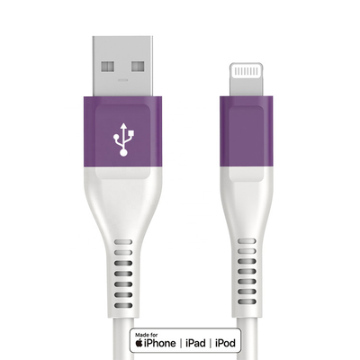 Original MFI Certified USB To Lightning Cable Colorful Nylon Braided C89 2.4A