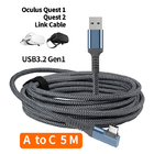 OEM Oculus Quest 2 VR Line Cable USB A To Type C 1m 3m 5m 16ft 3A 5Gbps