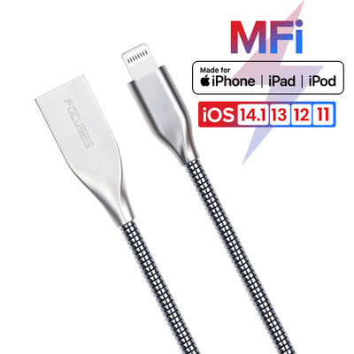 2.4A 3A USB Lightning Charging Cable SGS MFi FCC RoHs Certified