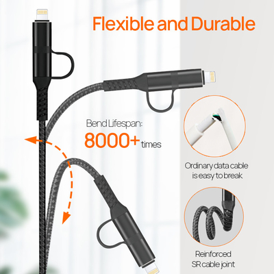 PD 18W Fast Charger Lightning Cable 2 In 1 USB Data Transmission