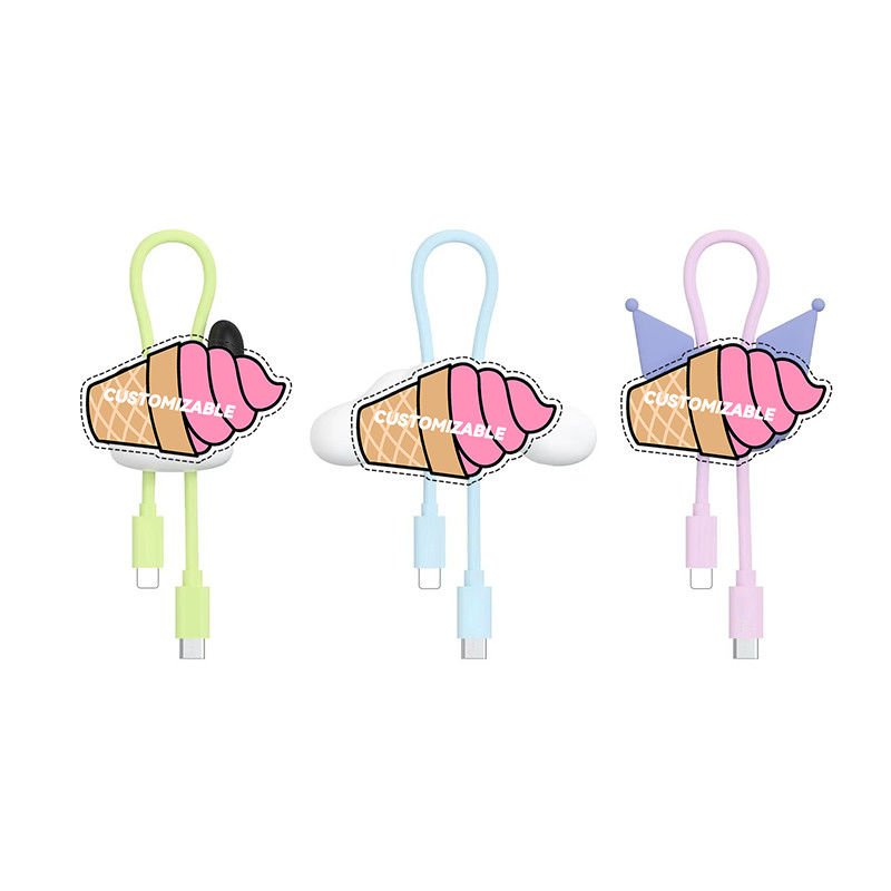 New doll three-dimensional Pacha dog blue data cable cute creative pendant girls portable net celebrity phone data cable