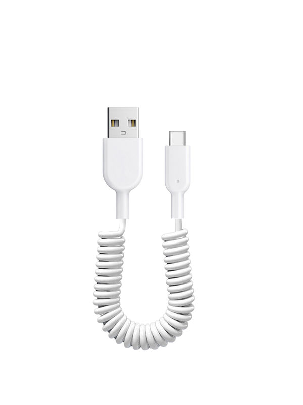 High-quality spring data cable USB 2.0 Type C data cable, high-speed data transmission, fast charging, within reach