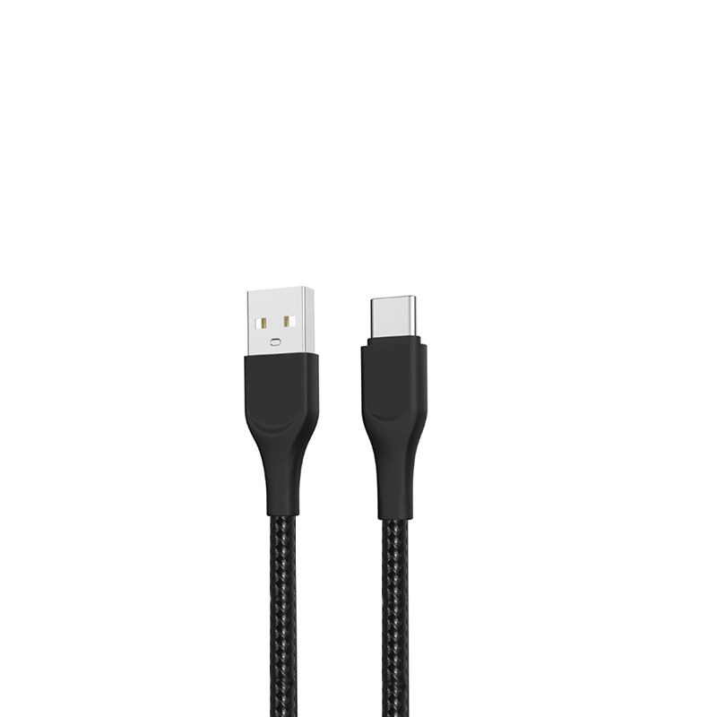 Coiled Spring USB C Cable Anti Tangle Retractable Charging Cord For Car Travel Portable Use