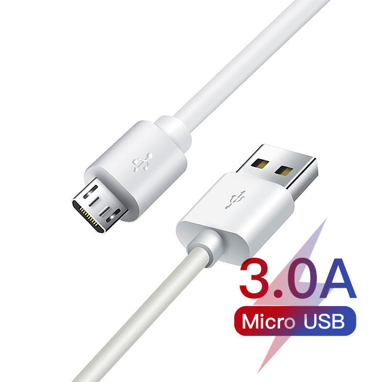 Non Toxic PVC 3.0A Micro USB Phone Cable Quick Charger