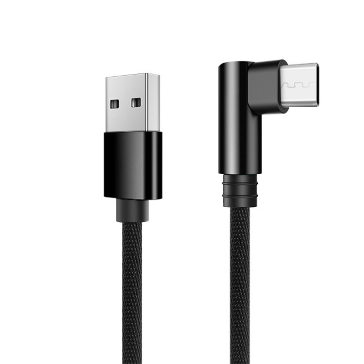 3A Micro USB Data Transfer Cable 90 Degree 3ft Micro USB Cable