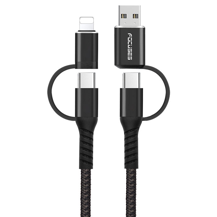 OD3.5mm Tangle Free USB Lightning Cable Type C Micro Cable PD 60W