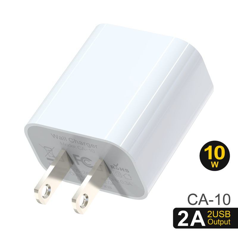 DC5V 2.1A US Plug USB Charger Over Heating Protection Quick Wall Charger 
