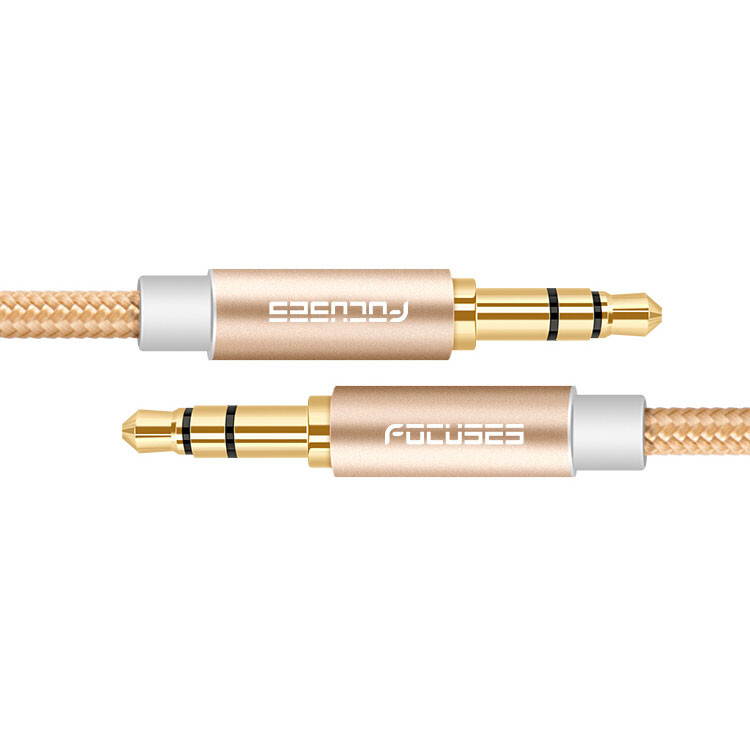 Nylon Braided 3.5mm Auxiliary To Auxiliary Cable For Headphone