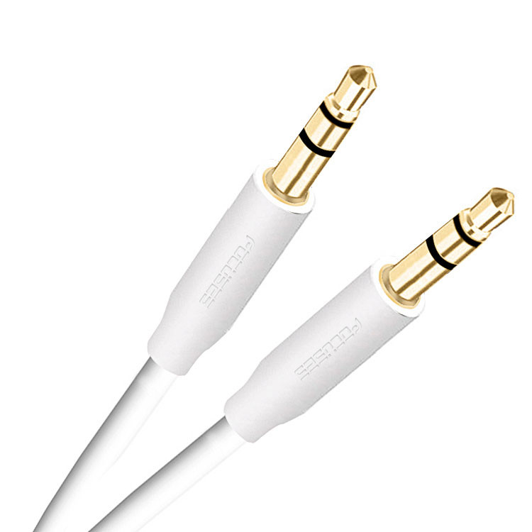 Metallic Protective Stereo Aux Cable Gold Plated 3.5 Mm Audio Aux Cable